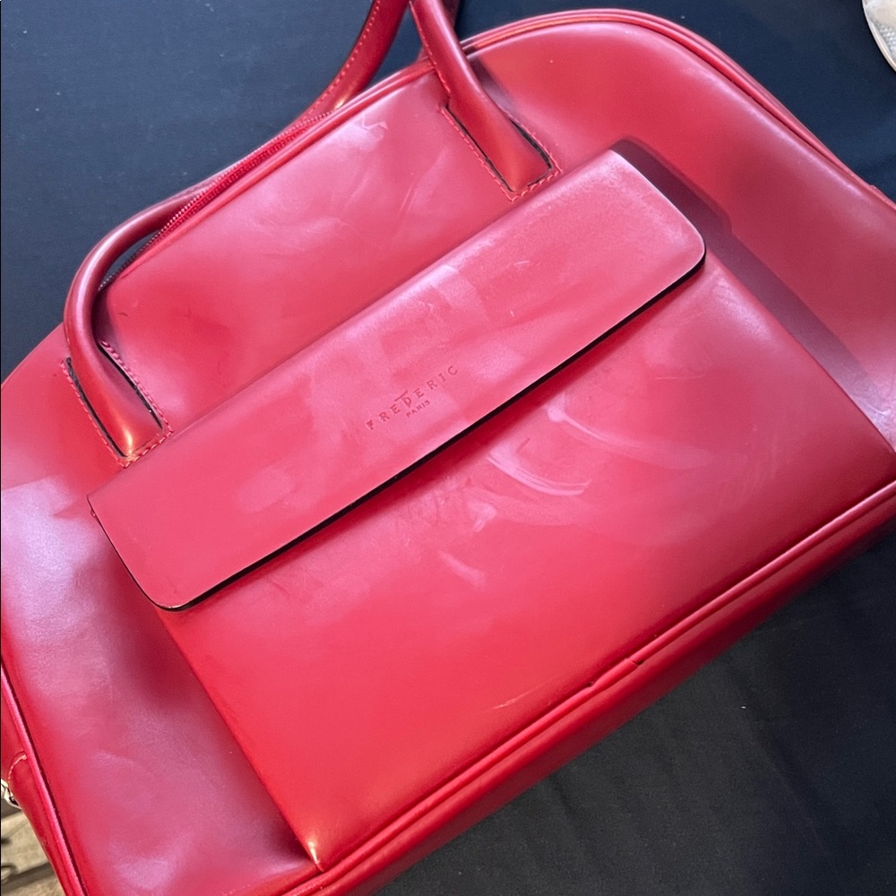 Elegant Red Leather Handbag